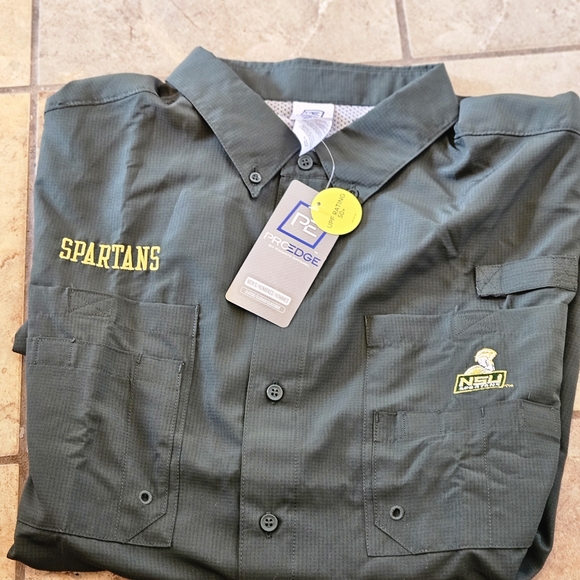 NWT!!! NSU Spartans ProEgde Short Sleeve Button Down Sz XL (46-48) - Picture 2 of 15
